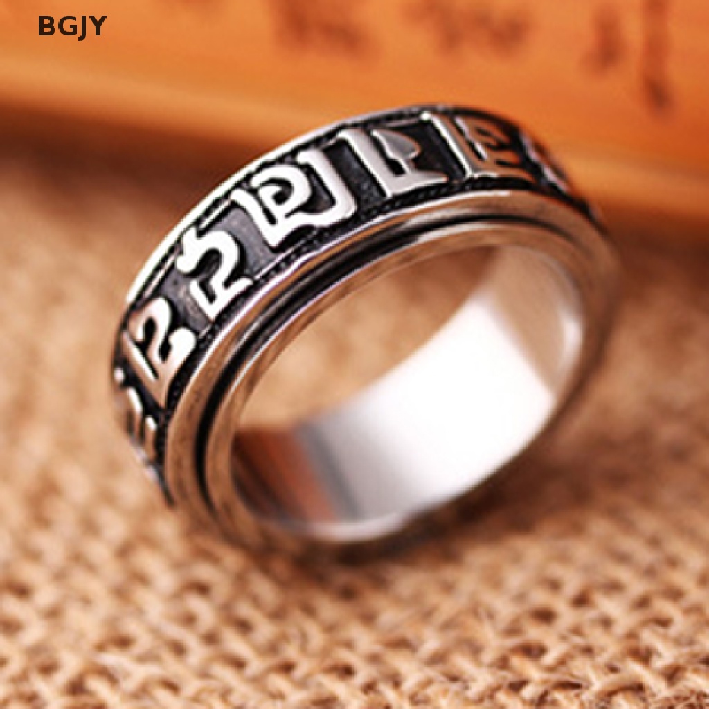 Nhẫn Bạc Phật Giáo Tây Tạng Xoay Được Mới