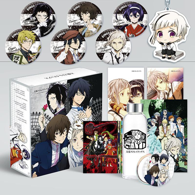 (200) Hộp quà tặng anime Bungou Stray Dogs: Dead Apple bookmark postcard huy hiệu ảnh thẻ poster