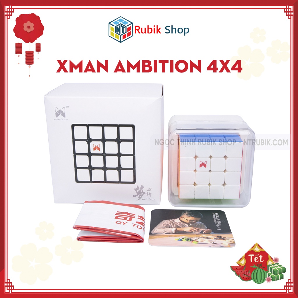 [Siêu phẩm] Rubik 4x4x4 QiYi Xman Ambition M stickerless (Có Nam Châm)