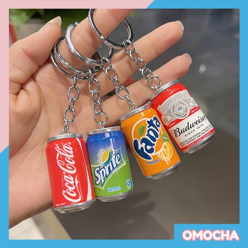 Móc Khoá Mô Phỏng Lon Nước Ngọt 3D Độc Đáo Giống Như Thật