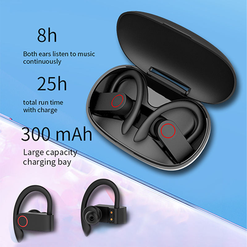 UTELITE Wireless Bluetooth Earphone A9S TWS with Charging Box V5.0 True Stereo Sweatproof Earbuds Mic Mini For Phone