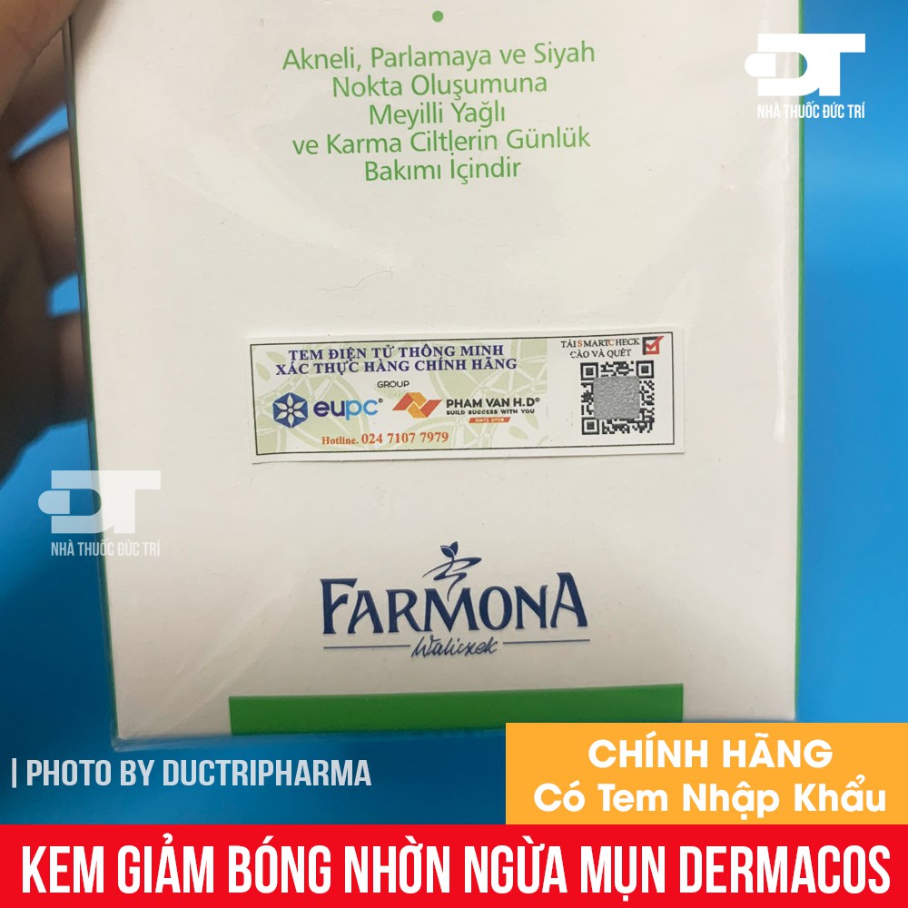 [Chính Hãng] Kem Giảm Bóng Nhờn, Ngừa Mụn Farmona Dermacos Anti Acne Matting Cream 50ml