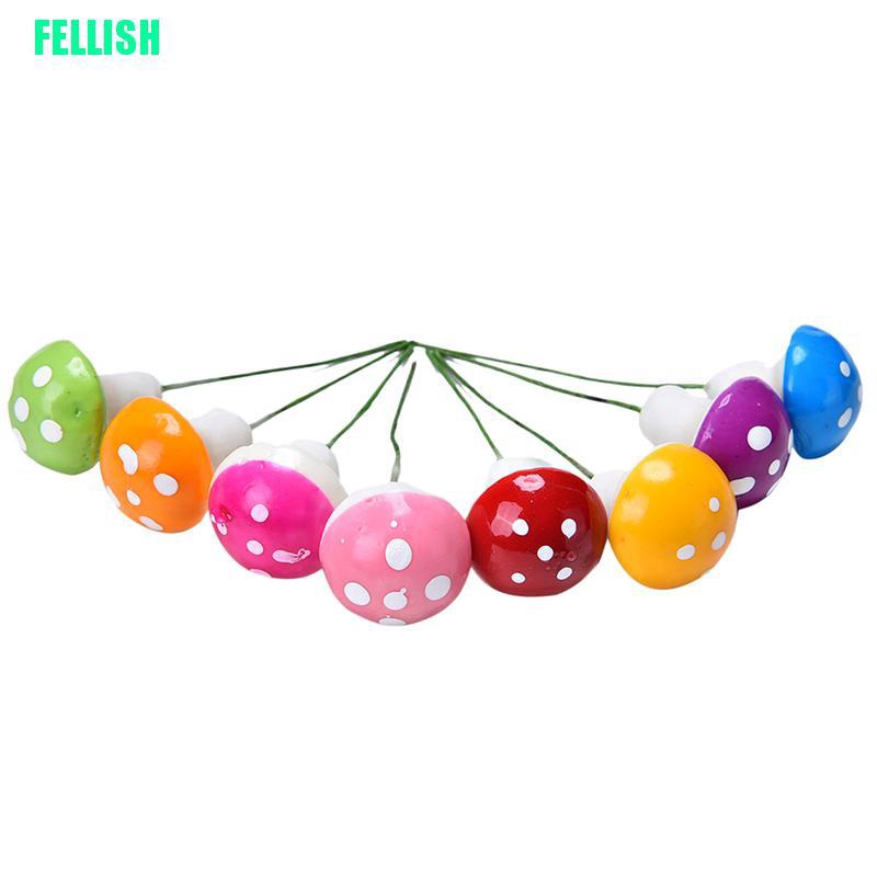 Mô Hình Cây Nấm Mini Nhiều Màu Trang Trí Vườn