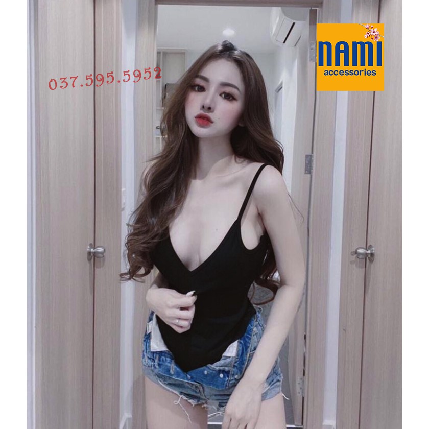 BODYSUIT HAI DÂY CỔ TIM SIÊU SEXY - QANU012