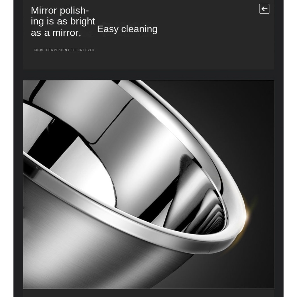 Tô Nhỏ Bằng Thép Không Gỉ Có Nắp Đậy Cho Nhà Bếp