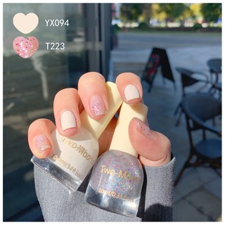 T223 Sơn Móng Tay Two Moons T223 nhũ ánh kim bạc flash màu sắc lạ - bóc lột dễ dàng