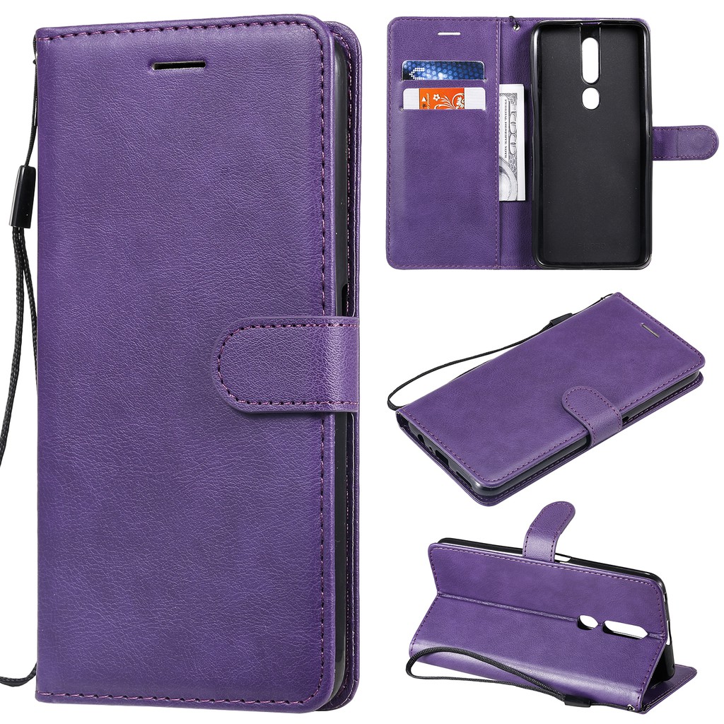 Bao da điện thoại màu trơn đơn giản cho OPPO F11/F11 Pro | BigBuy360 - bigbuy360.vn