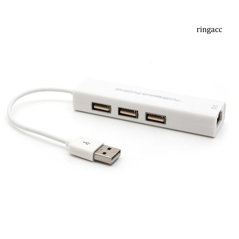 Bộ Chia 3 Cổng Usb 2.0 Rj45 Lan Cho Mac Ios Android