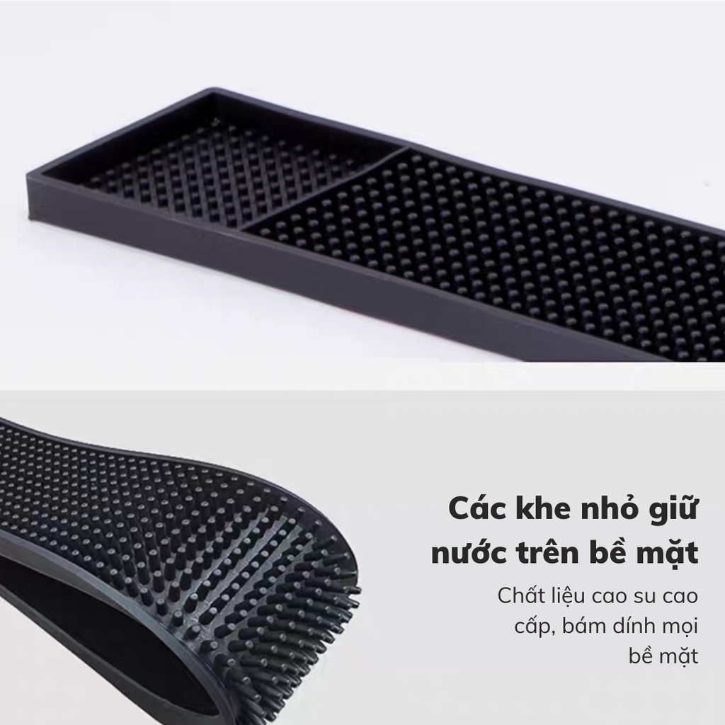 Thảm bar cao su thảm pha chế miếng lót cao su chống trơn trượt nhiều size 8*60cm , 30*45cm , 15*30cm,