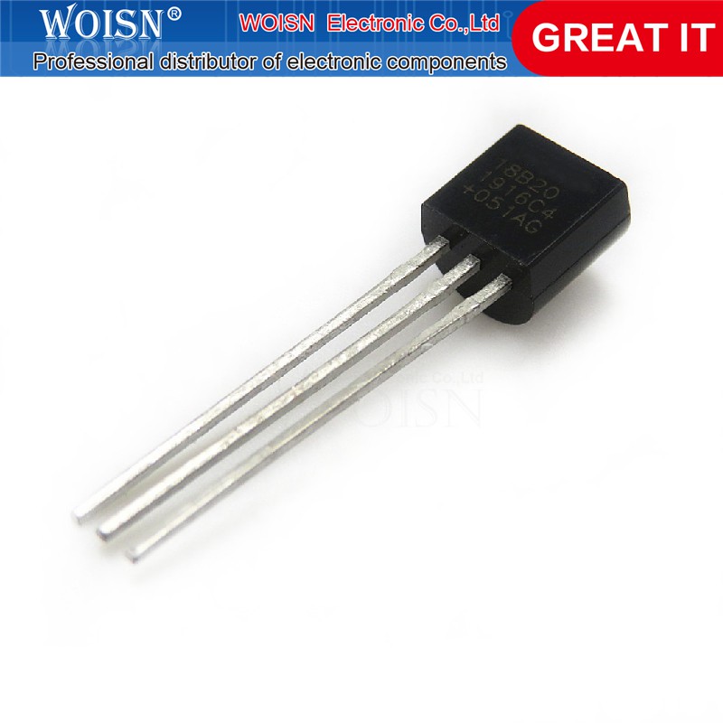 1 Pcs / Lot Sensor Suhu Ds1820 Bahan Stainless Steel Tahan Air Ds18B20 18b20 Untuk Arduino