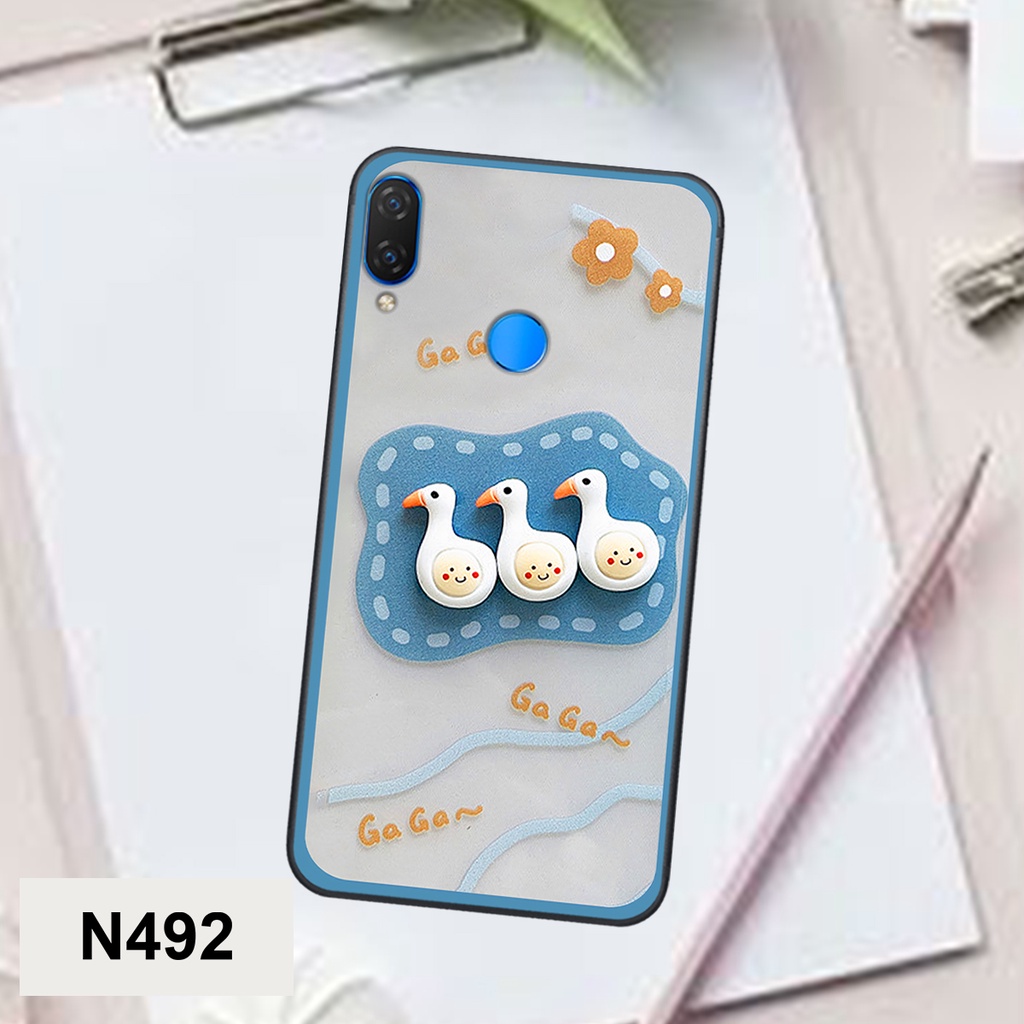Ốp Huawei Nova 3 / Nova 3i bộ hình cute dễ thương gấu thỏ xinh xắn vẽ tay lạ mắt