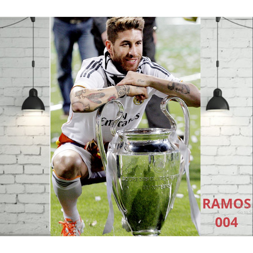 Decal poster cầu thủ Ronaldo - Messi Neymar- Salah, clb bóng đá Mu Barca Chelsea -Real Arsenal Liverpool