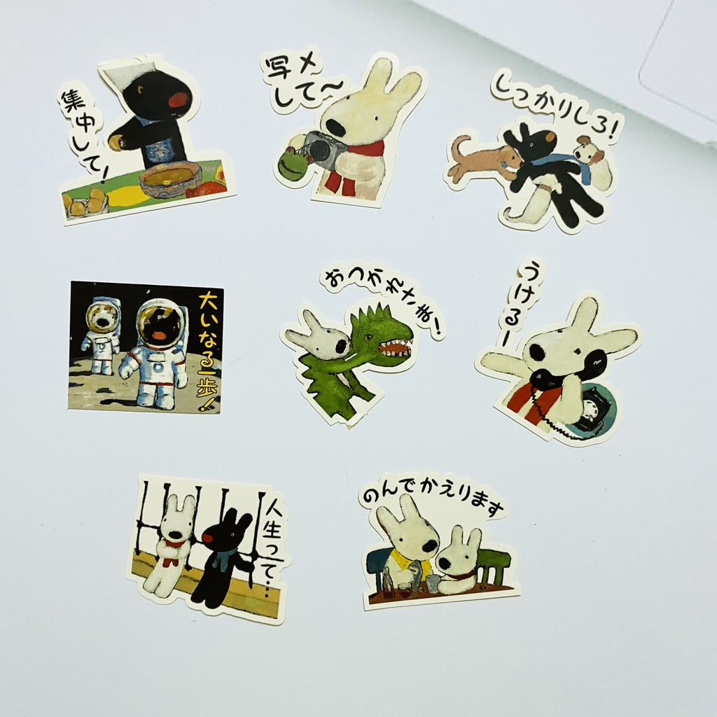 Sticker Animated Gaspard et Lisa dán trang trí laptop, máy tính bỏ túi, vali, điện thoại, đàn,...