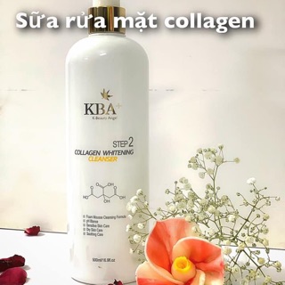 Sữa rửa mặt trắng da collagen KBA