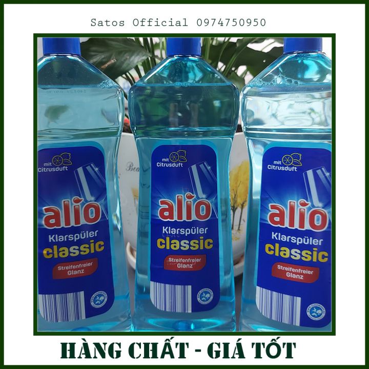 NƯỚC LÀM BÓNG ALIO 1lit dành cho máy rửa bát, nước trợ xả Alio giúp mau khô bát.