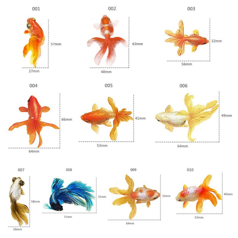 Nhãn dán trang trí hình cá 3D dùng trang trí khuôn đúc nhựa resin độc đáo