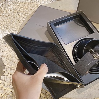 Combo nịt / thắt lưng ví nam 2in1 Fullbox - ảnh thật