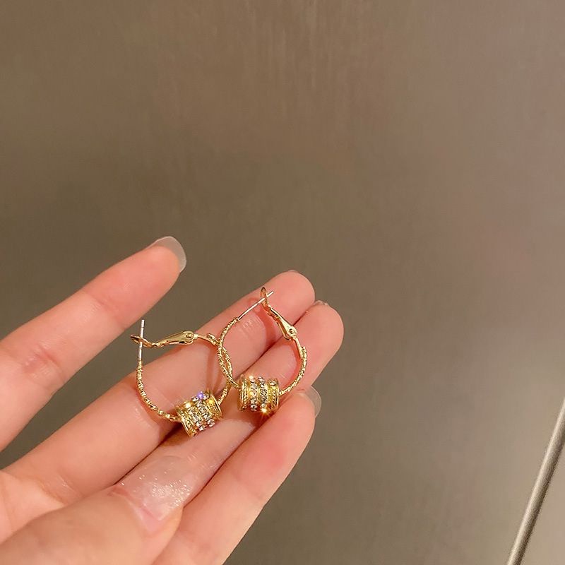 Bông tai bạc S925 - Khuyên tai bạc Ý lu thống tài lộc siêu sang trọng, thanh lịch Zaza accessories KT8041