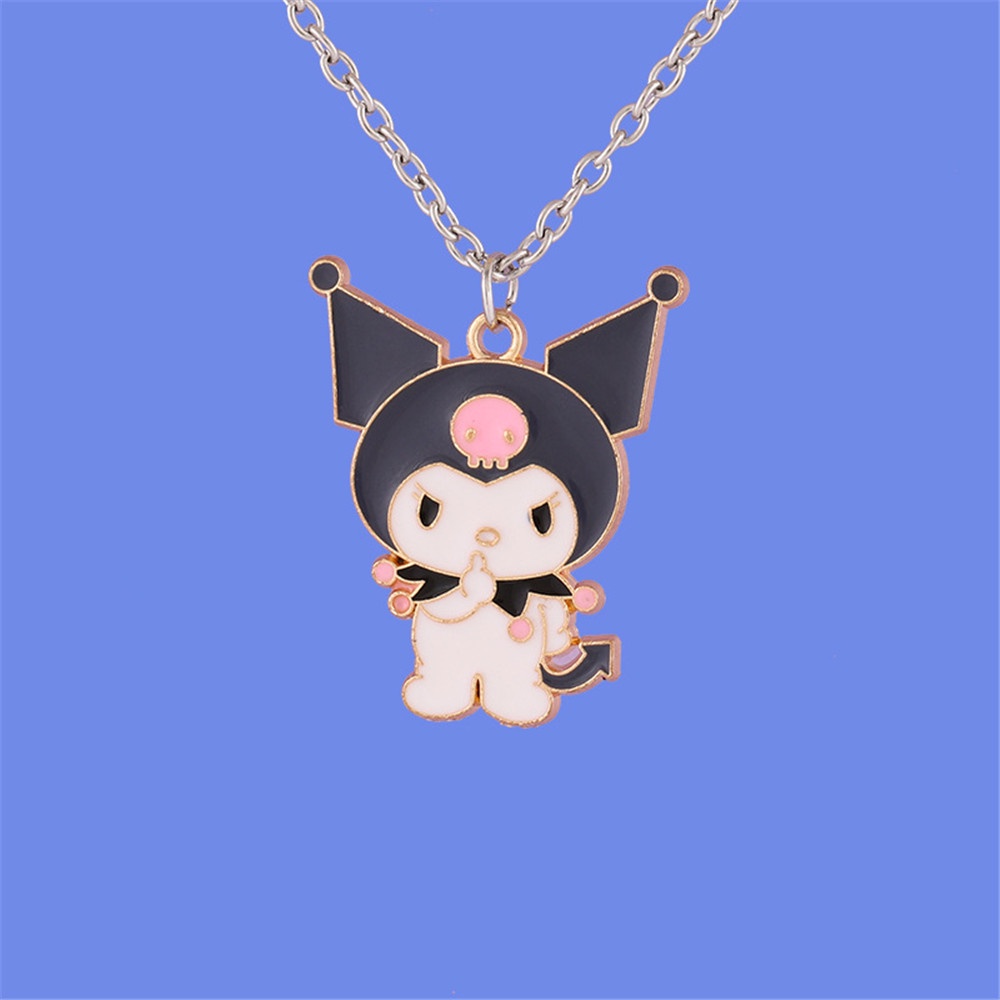 Dây chuyền mặt hoạt hình Kuromi Melody phong cách Hàn Quốc dành cho cặp đôi