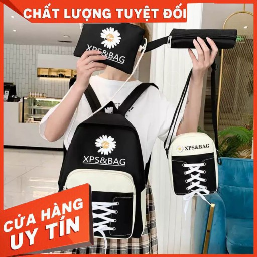 BỘ BALO THỜI TRANG 4 MÓN HÌNH HOA CÚC