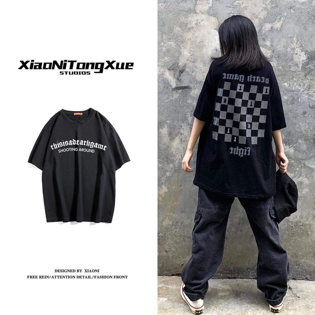 ÁO THUN COTTON - ÁO PHÔNG CHỮ VÒNG TRÒN SAU LƯNG