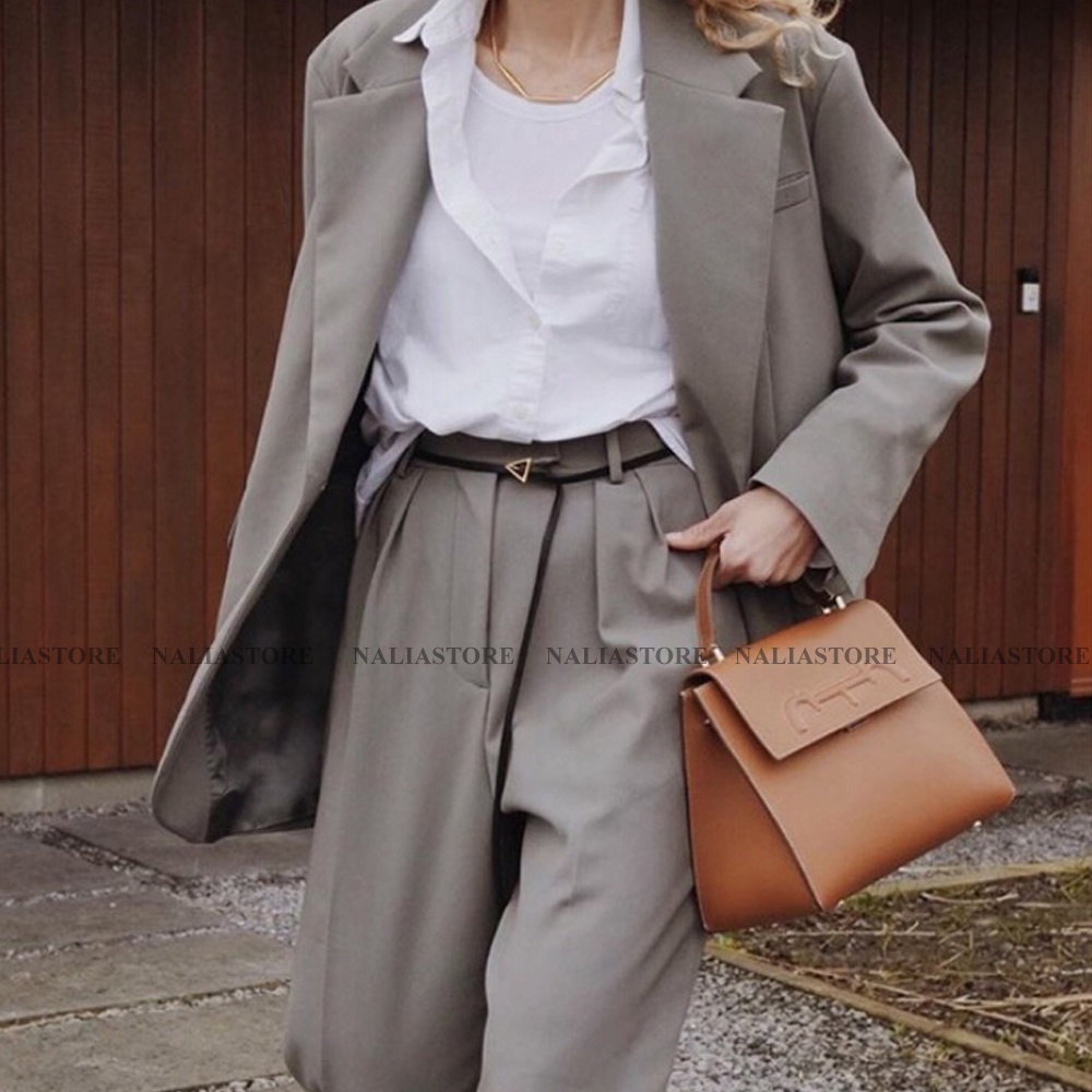 Đai váy TAM GIÁC size 1.1cm nhỏ xinh nalia store - belt thắt lưng nịt váy da nhỏ mặt tam giác vàng có đục lỗ mã TLNA4