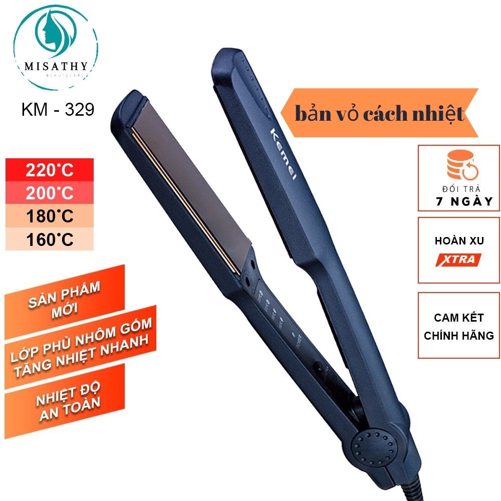 Máy ép tóc KEMEI KM329 và dầu dưỡng tóc