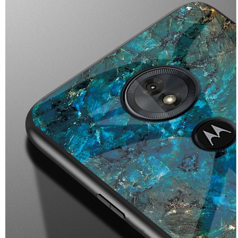 Ốp lưng kính họa tiết đá hoa cương cho Motorola Moto G5S Plus G6 Play
