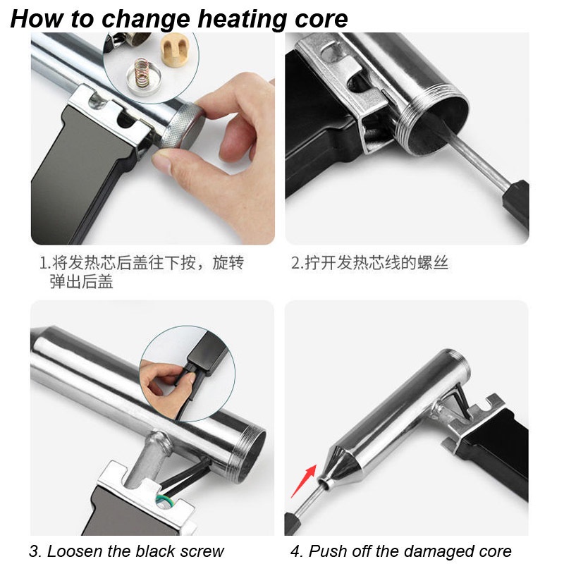 Súng Hàn Nhiệt Bằng Nhựa PE ABS 1000W Tùy Chỉnh Kèm Ống Dẫn Chuyên Dụng Chất Lượng Cao