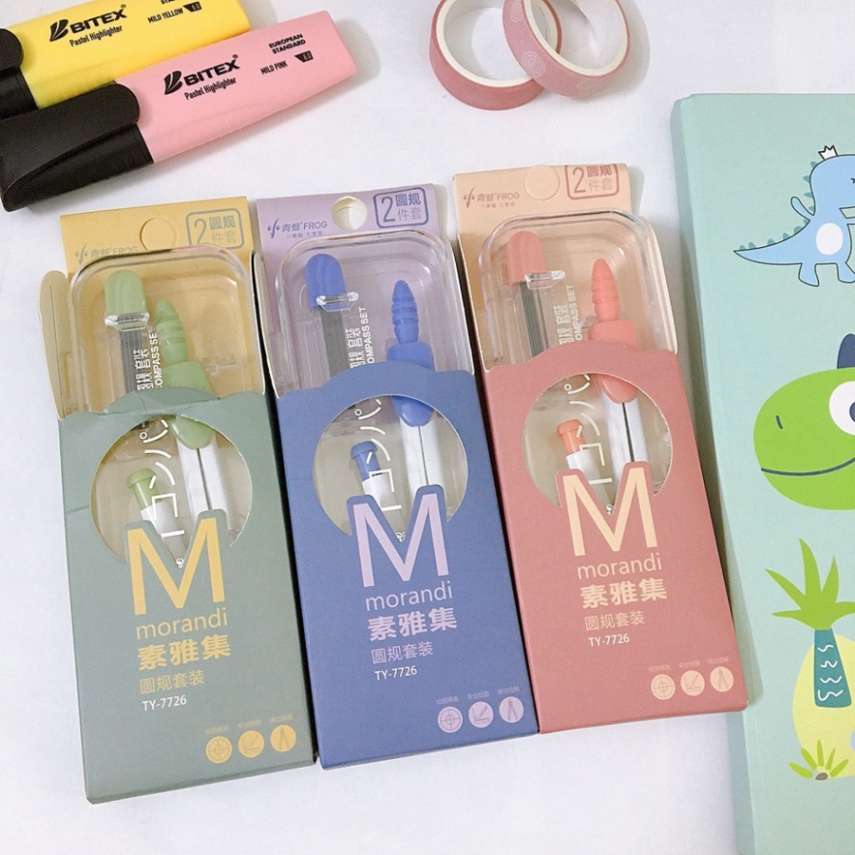 Compa Morandi Bộ Đồ Dùng Học Tập Thiết Kế Thoải Mái Chuyên Dùng Cho Học Sinh - TEZY