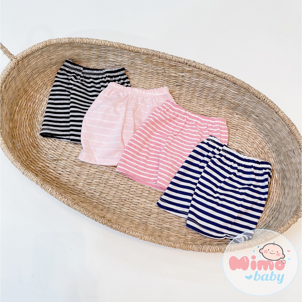 Quần chục đùi cotton kẻ Mimo Baby cho bé