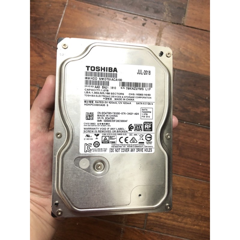 Ổ cứng Toshiba 1TB ít dùng bh 1 tháng