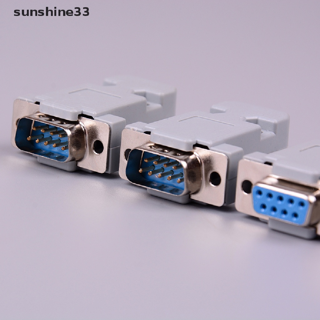 Set 2 Phích Cắm RS232 DB9 9 pin RS232 Kèm Hộp Đựng Ốp