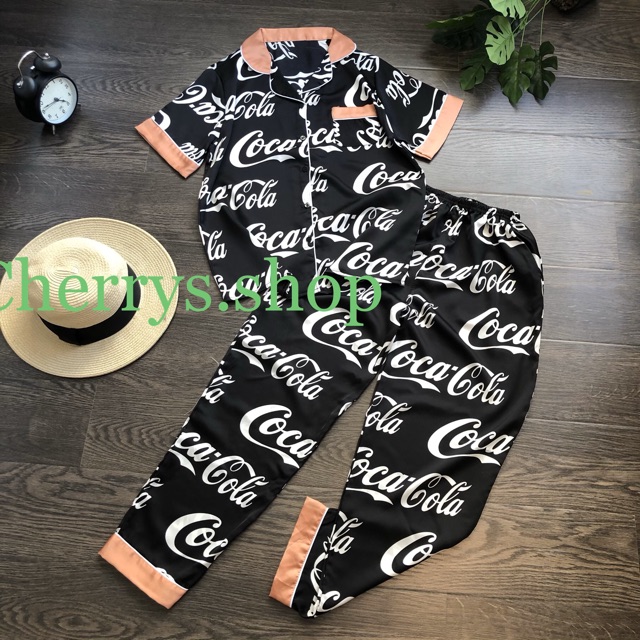 đồ bộ pijama lụa satin dưới 60kg tay ngắn quần dài mẩu hot