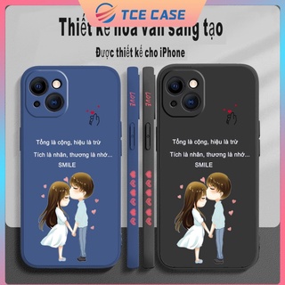 Ốp lưng iphone  Các cặp đôi viền vuông   Bảo vệ ống kính cho iphone 13 12 11 pro max  x xs xr xsmax  8 7 6s 6 plus p