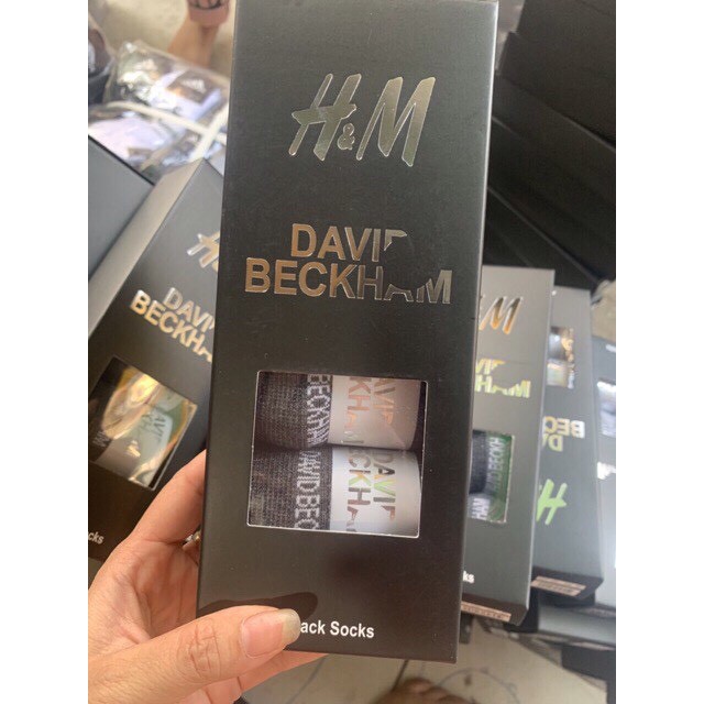 Tất Vớ H.M Trắng Đen Ghi Thể Thao Cổ Ngắn Nam Nữ Vải Dệt Kim David beckham chất  siêu đẹp