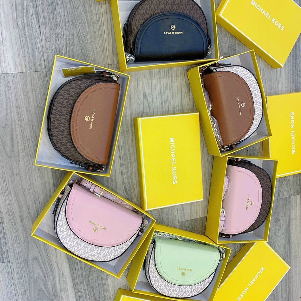 TÚI ĐEO CHÉO MK NẮP NHIỀU MÀU CAO CẤP CÓ HỘP