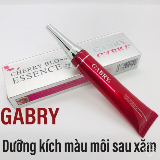 Dưỡng Kích Màu Môi Sau Xăm GABRY Màu Đỏ Cam Hồng