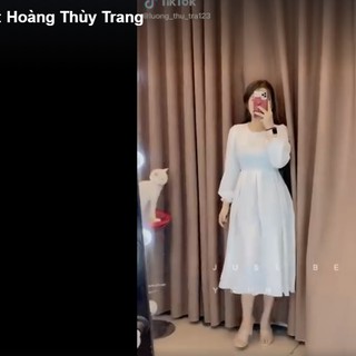 VÁY MAXI ĐŨI KÈM NƠ TIỂU THƯ (ảnh thật)