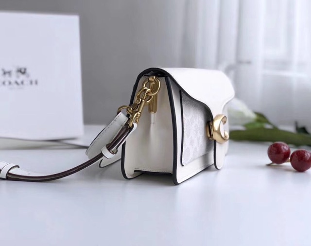 🆘RẺ NHẤT SHOPEE🆘 TÚI COACH TABBY CANVAS TRẮNG