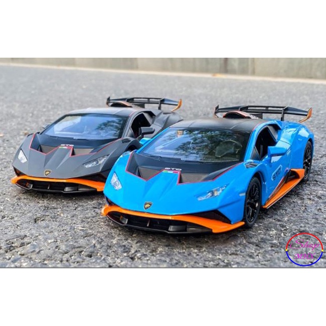 Xe mô hình sắt Lamborghini Huracan STO TẶNG KÈM BIỂN SỐ tỉ lệ 1:24 hãng Jinlifang 3 màu