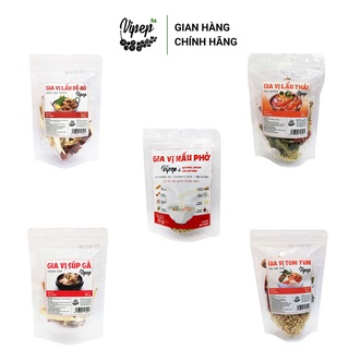 Combo 5 Gói Gia Vị Lẩu Dê - Lẩu Thái - Súp Gà - Tomyum - Gia Vị Nấu Phở