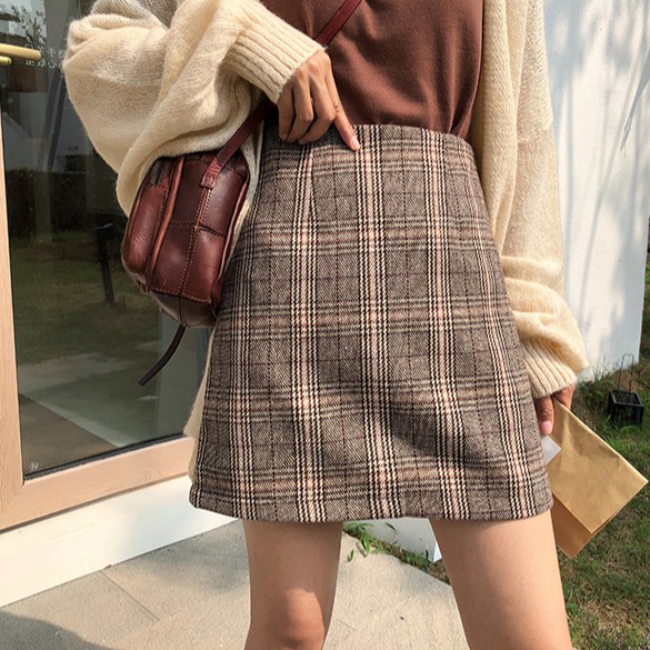 Chân váy ngắn lưng cao kẻ sọc caro thời trang mùa hè cho nữ GNS200605 | BigBuy360 - bigbuy360.vn