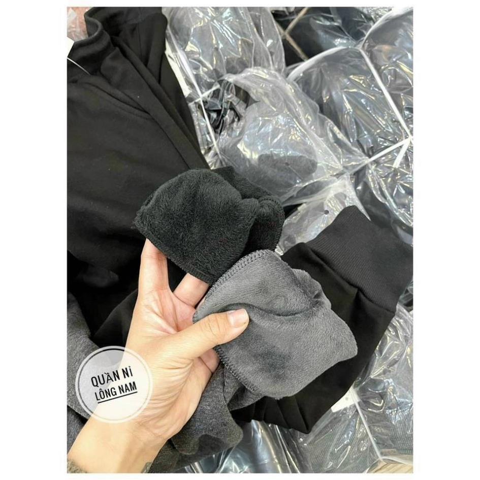 Quần nỉ lót lông nam siêu ấm, chất dày - Co giãn 4 chiều