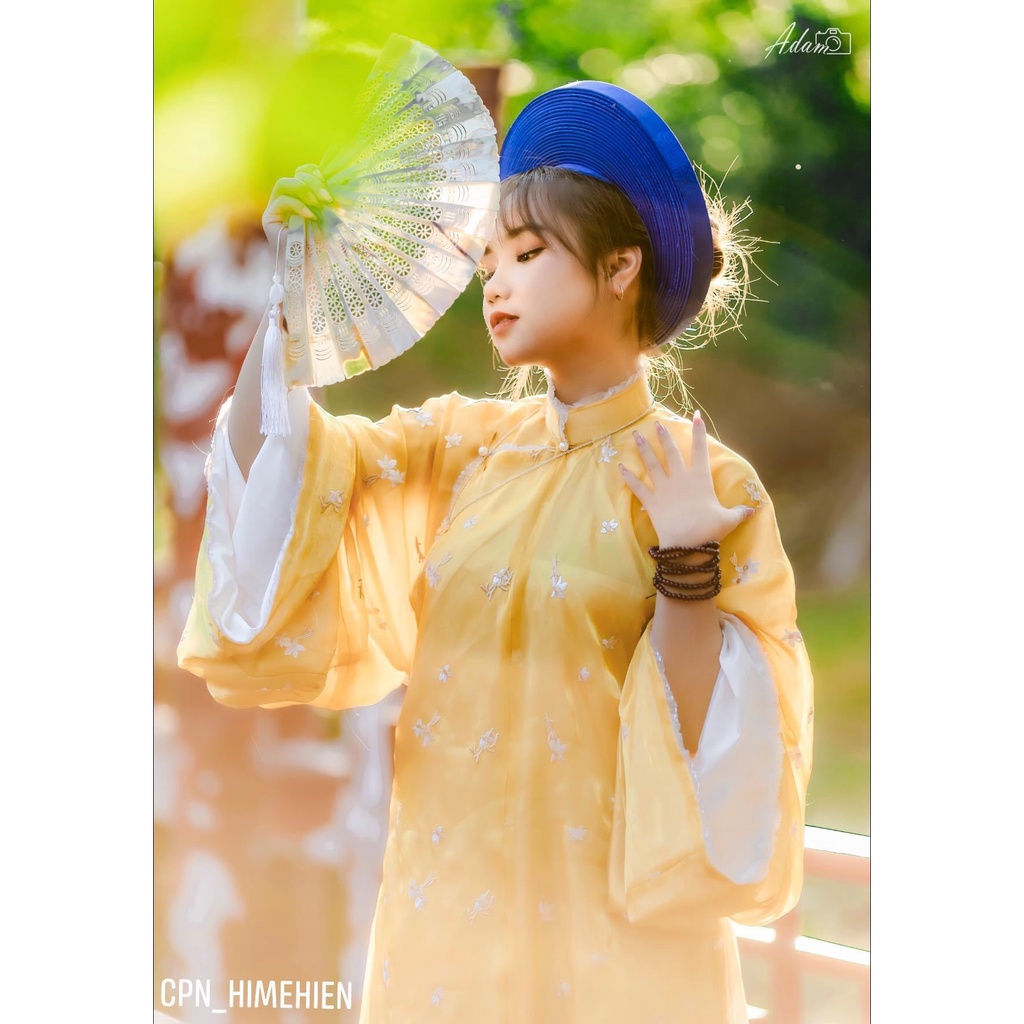 Bộ áo ngũ thân hoa nhí thêu cho các nàng thích cổ phục thời Nguyễn - Hot 2022 nhà Nguyễn Phan