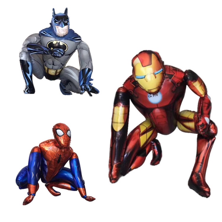Bong Bóng Lá Nhôm Hình Siêu Anh Hùng 3D Trang Trí Tiệc