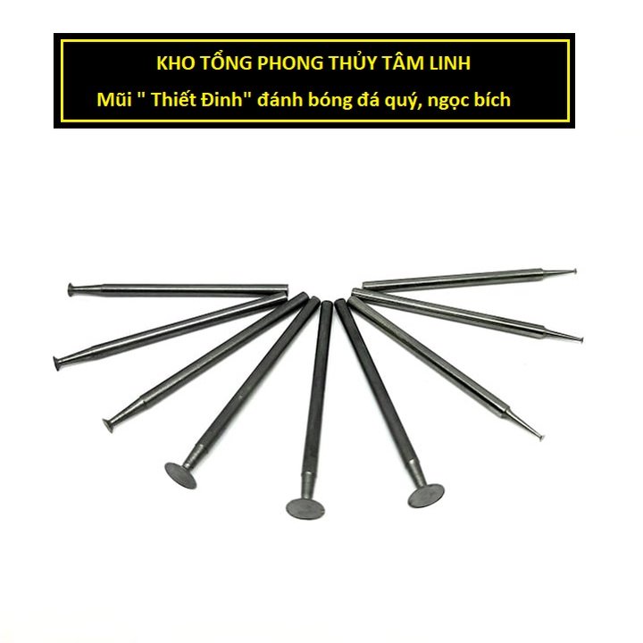 Mũi Thiết Đinh đánh bóng đá quý, ngọc bích | Kho tổng Phong Thủy Tâm Linh
