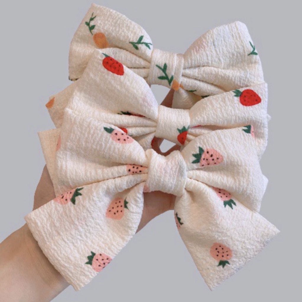 [Hàng thiết kế] Kẹp tóc họa tiết hoa quả màu sắc vintage dành cho bạn gái