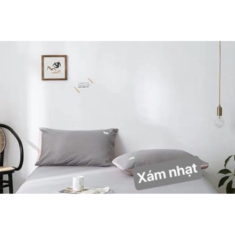 Vỏ gối nằm tici trơn hàng nhập khẩu cao cấp, đủ màu (45x65,50x70)