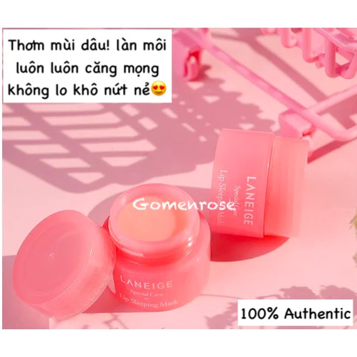 Mặt Nạ Ngủ Cho Môi đình đám Laneige Lip Sleeping Mask  Hủ Mini 3g cho đôi môi căng mọng(đủ bill)